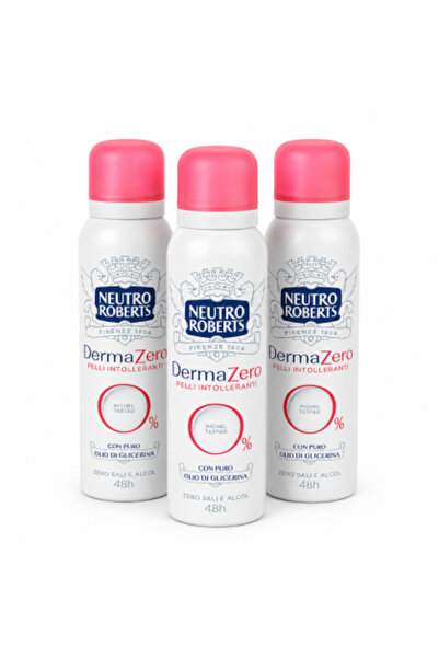 Neutro Roberts DermaZero Deodorant Spray Set (3x150ml) - 0% Aluminum/Alcohol,...