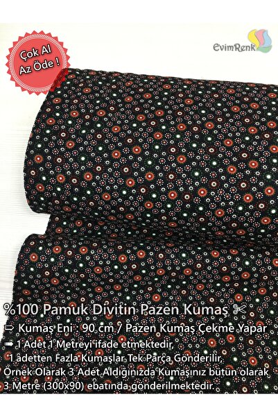 Renk Tekstil Yeni Divitin Pazen Metrelik Kumaş - Elbise - Hobi Tasarım - %100...