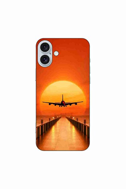 OEM Husa compatibila cu Apple iPhone 16 Plus Silicon Gel Tpu Model Airplane S...