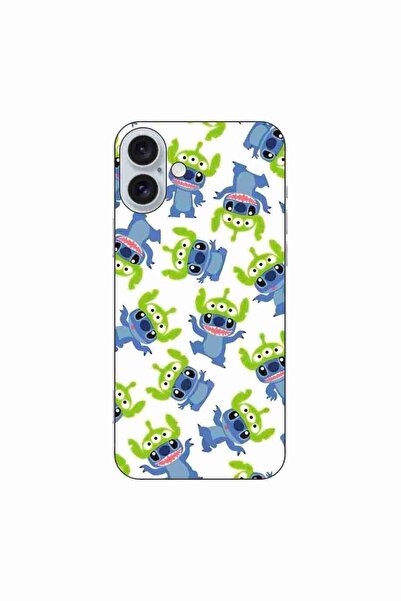 OEM Калъф, съвместим с Apple iPhone 16 Plus, от силиконов гел TPU, с шарка на...