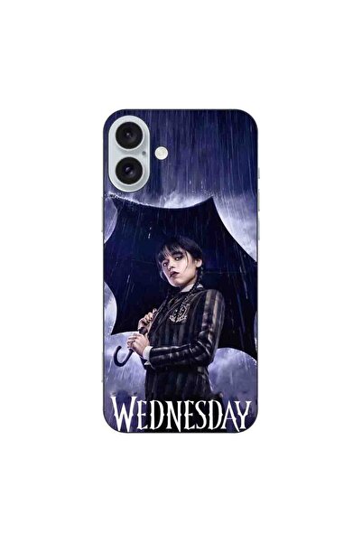 OEM Husa compatibila cu Apple iPhone 16 Plus Silicon Gel Tpu Model Wednesday ...