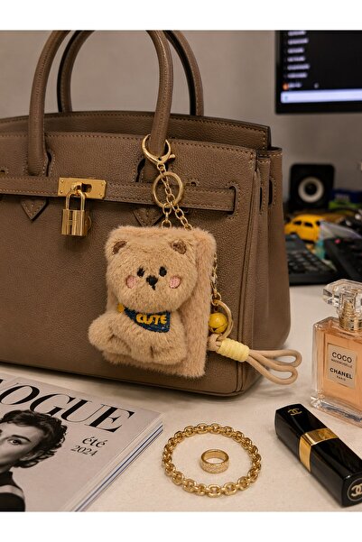 BiTon Toptan Plush Pocket Mirror Keychain with Cute Kitten Figure – Kawaii Ba...