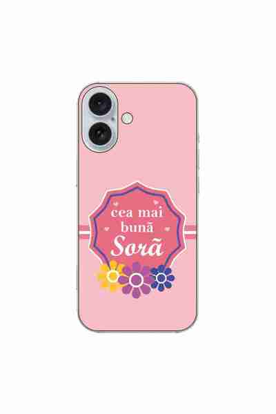 OEM Husa compatibila cu Apple iPhone 16 Silicon Gel Tpu Model Cea Mai Buna Sora