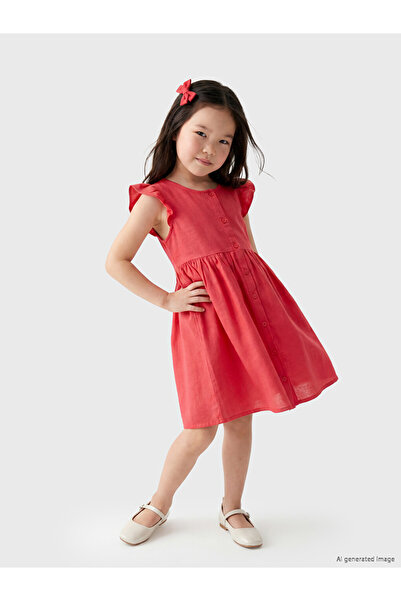 LC Waikiki Esvab • Modern & Distinctive Zero Roba Collar Ruffled Girls' Linen...