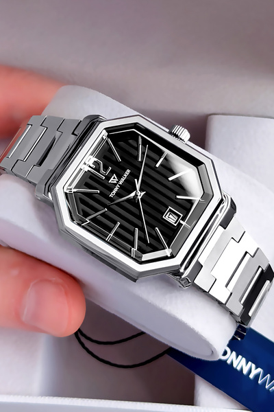 Tonny Walker Men's Watch - Silver Color - Steel Band - Water Resistant - All ...