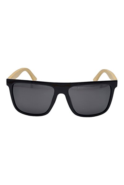 Tia Accesorii Ochelari de soare polarizați, dreptunghiulari, unisex, PS8092C3, negru/bej