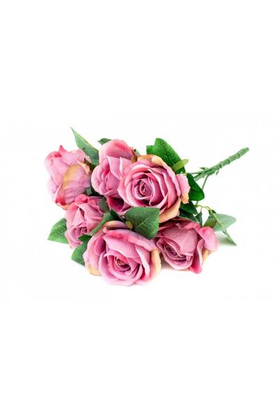 OEM Flori Artificiale Buchet 7 Trandafiri Lila Inchis