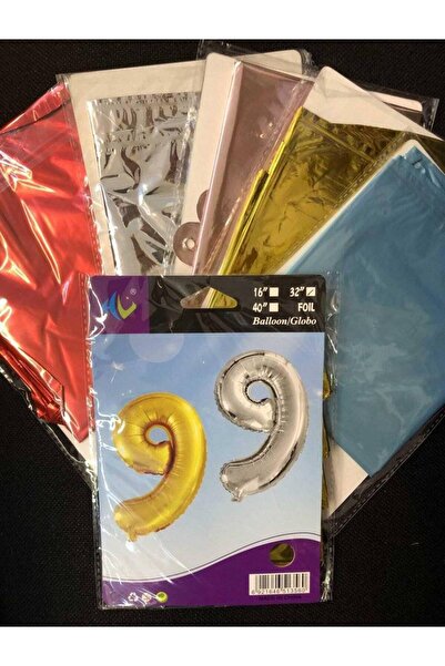 OEM Foil Balloon 81cm Number "9 Silver