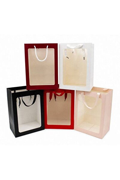 OEM Pungi Vertical Cu Geam 35x25x18 10/Set Mare Lila