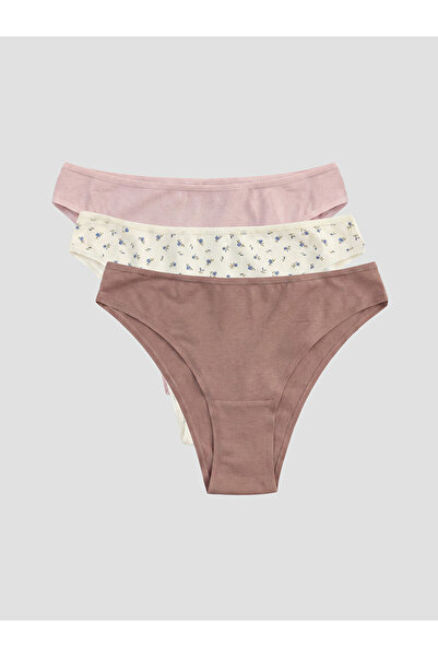LC Waikiki Vizyon New Season Patterned Brazilian Panties 3-Pack