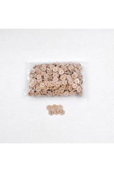 OEM Wooden Buttons Flower Shape 1.5cm 50/Pg (Top Bottom Set of 3 pcs)