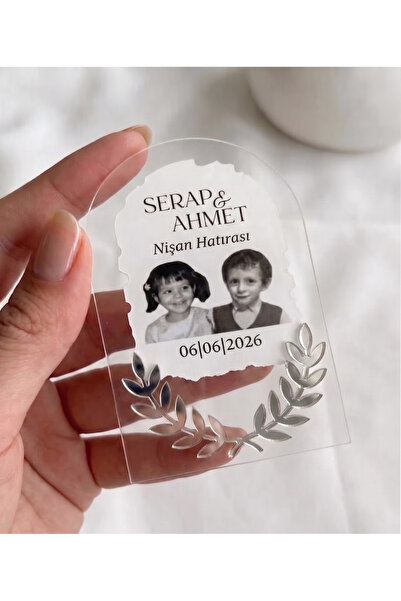 Söz Nişan Resimli Magnet 10 Adet Pleksi Detay