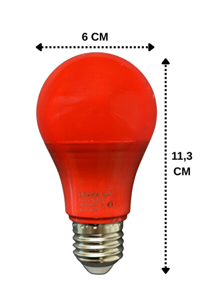 Osaka Light (1 Adet) Osaka 10W Kırmızı Işık E27 Duylu (Kalın Duy) Led Ampul