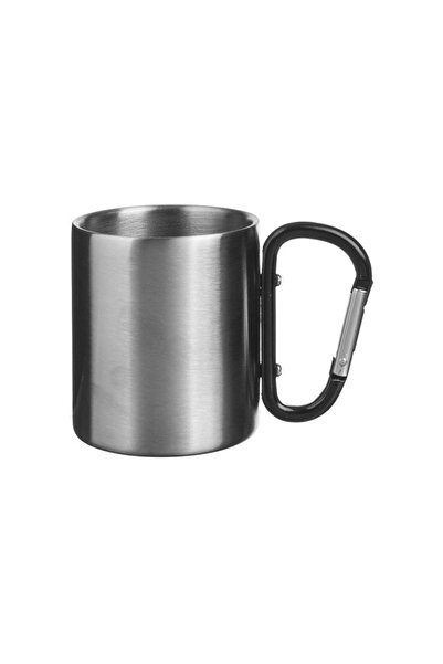 Zet Cană metalică camping 200 ml cu mâner tip cârlig, ideală pentru călătorii...