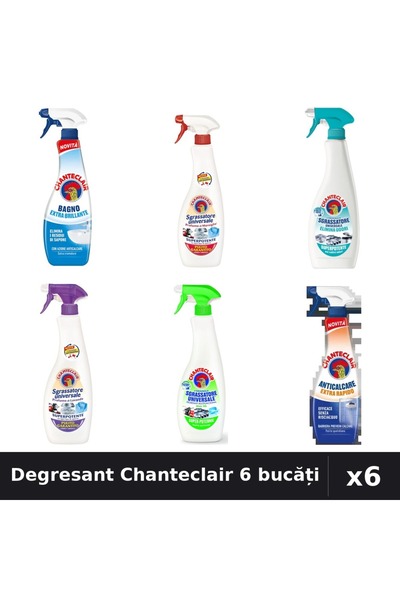 Chanteclair Set 6 Degresant Universal 600ml-625ml - Marsilia, Lămâie, Mosc Alb