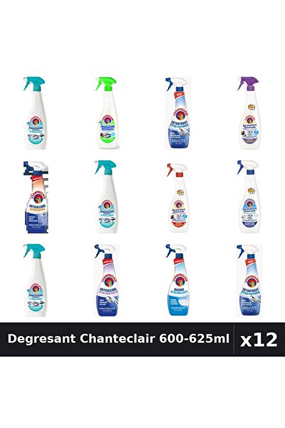 Chanteclair Set 12 Degresant Universal 600-625ml - 9 Arome, Anticalcar, Detar...