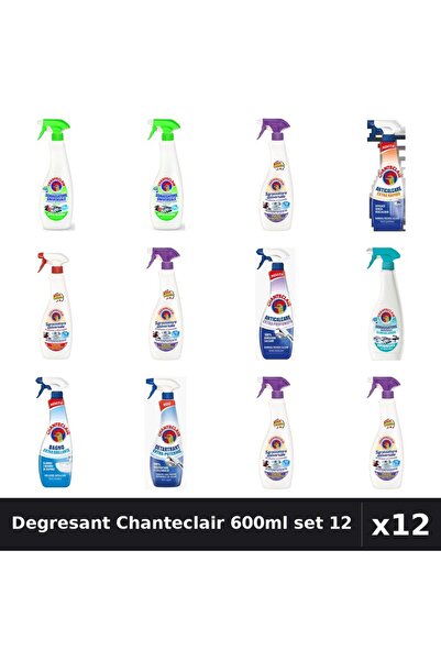Chanteclair Set 12 Degresant Universal 600-625ml - 9 Arome, Anticalcar, Detar...
