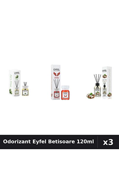 Eyfel Set 3 Odorizant Camera Betisoare 120ml - Lacramioare, Red Dragon, Nuca ...