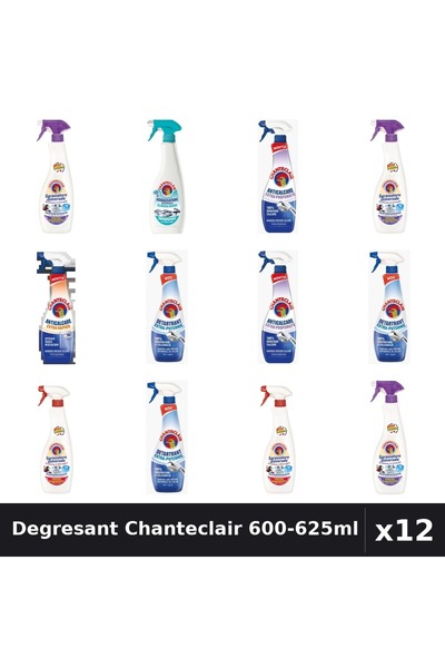 Chanteclair Set 12 Degresant Universal 600-625ml - Lavanda, Marsilia, Anticalcar