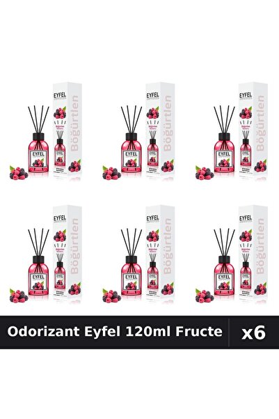 Eyfel Set 6 Odorizant Camera Betisoare 120ml - Fructe De Pădure, Parfum Intens