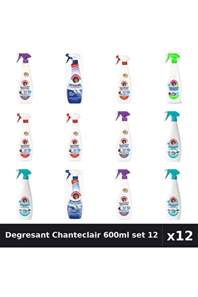 Chanteclair Set 12 Degresant Universal 600-625ml - 7 Arome, Anticalcar, Detar...