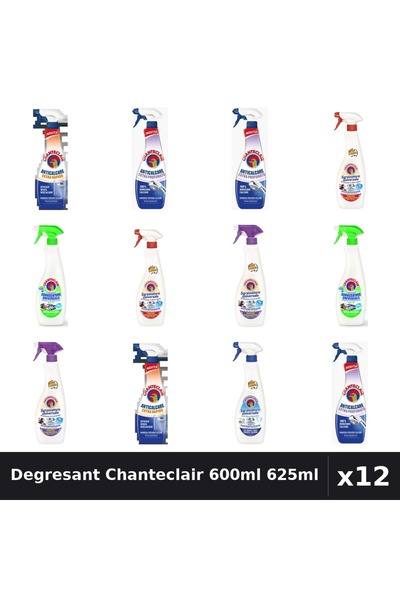 Chanteclair Set 12 Degresant Universal 600ml-625ml - 7 Arome, Anticalcar, Bic...