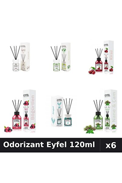 Eyfel Set 6 Odorizante Camera Betisoare - 6 Arome Asortate, 120ml Parfum