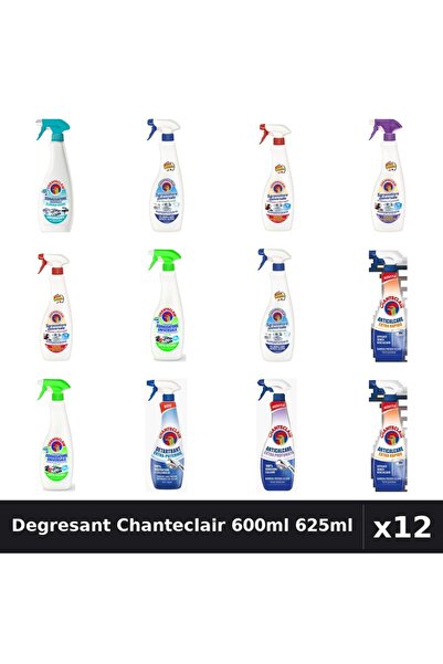Chanteclair Set 12 Degresant Universal 600ml 625ml - 8 Arome, Anticalcar, Det...