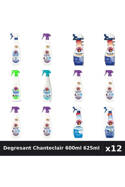 Chanteclair Set 12 Degresant Universal 600ml 625ml - 8 Arome, Anticalcar, Det...
