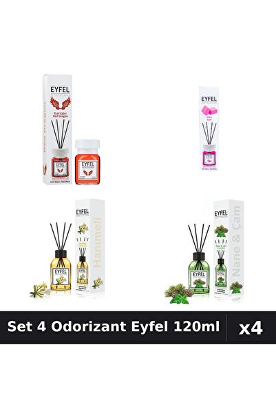Eyfel Set 4 Odorizante Camera Betisoare, Bubble Gum, Mana Maicii Domnului, Pi...
