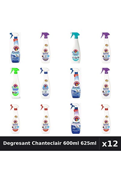 Chanteclair Set 12 Degresant Universal 600ml - 625ml Detartrant, 7 Arome, Cur...