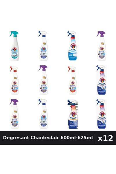 Chanteclair Set 12 Degresant Universal 600ml-625ml - 8 Arome Asortate Curatenie