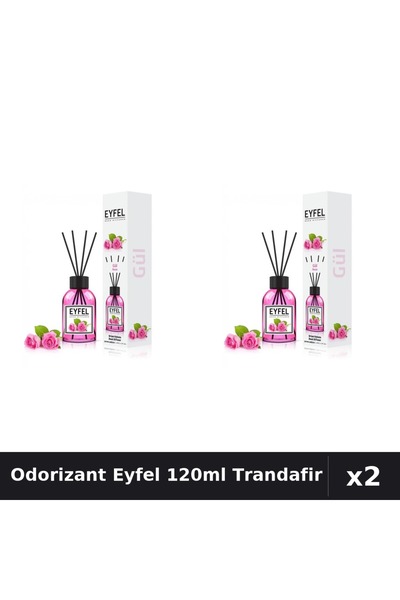 Eyfel Set 2 Odorizant Camera Betisoare Trandafir 120ml - Parfum Intens Casa