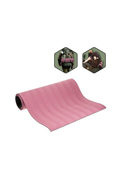Zet Saltea yoga roz reliefată 160x58x0.7 cm, antiderapantă, pentru gimnastică...
