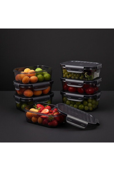 QLUX IDEAS Premium 6-Piece Storage Container Set 1000 ml – Leak-Proof with Lo...