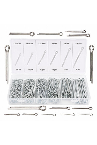 zola Set 1000 stifturi drepte din otel, pini siguranta diferite dimensiuni, m...