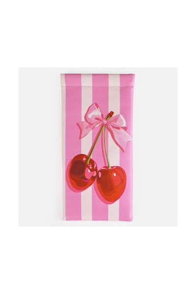 OEM Husa Ochelari Roz cu Model Cirese, Accesoriu Fashion pentru Ochelari de S...