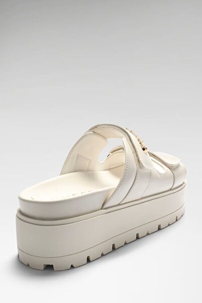 Guess Sandale de damă Faxon albe
