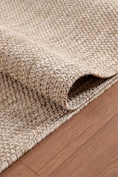 JÜTEX HOME Jute Non-Slip Base Washable Taupe Rug Jute Kilim Rug Washable Knit...