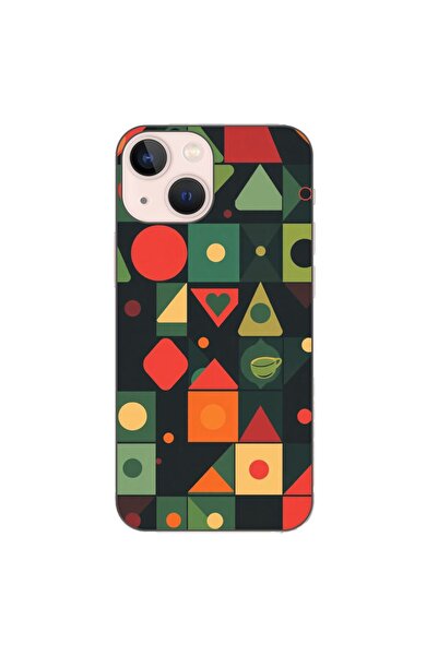 OEM Husa compatibila cu Apple iPhone 13 Mini Silicon Gel Tpu Model Retro Shapes