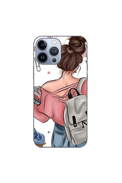 OEM Husa compatibila cu Apple iPhone 13 Pro Max Silicon Gel Tpu Model Girl Fa...