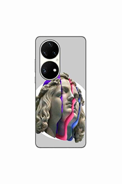 OEM Θήκη συμβατή με Huawei P50 Pro Σιλικόνης Gel TPU Μοντέλο Neon Ruins