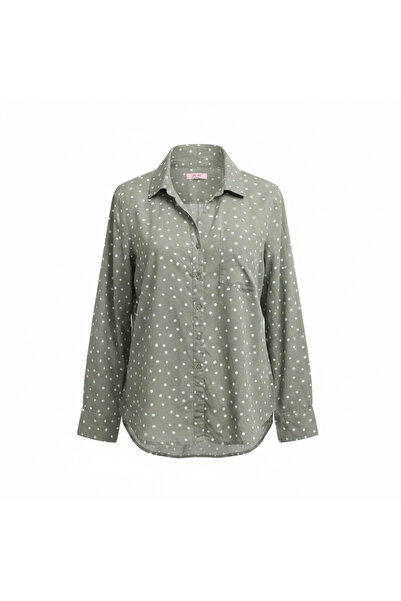 Millers Woman Sage Green Polka Dot Button-Down Shirt