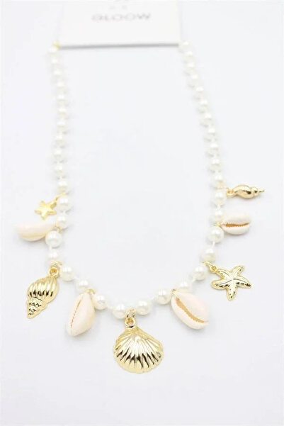 Marsilyan Nvdn- Ieg - Seashell Necklace - Gold Iegrs-Nvdn1