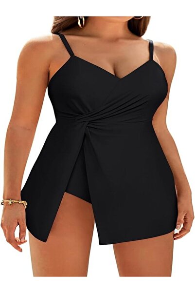 Other Women's One-Piece Swimsuit V-Neck Twisted Knot Padded Swimsuit Flowers ...