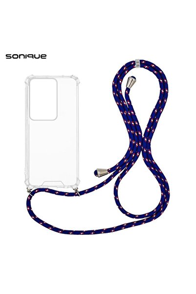 Sonique Θήκη Σιλικόνης με Κορδόνι Armor Clear Realme C75 4G Rainbow Μπλε