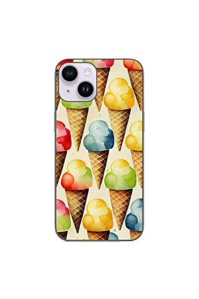 OEM Калъф, съвместим с Apple iPhone 14, от силиконов гел TPU, с десен на слад...