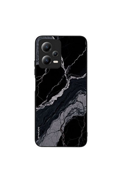 Sonique Θήκη Marble Series για Xiaomi Redmi Note 12 5G / Poco X5 5G Μαύρο 02