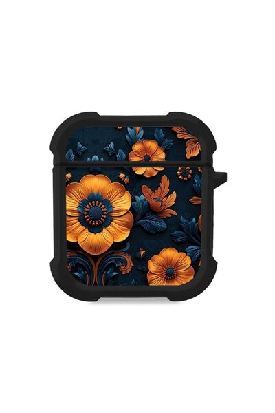 Sonique Θήκη Σιλικόνης 3D Flower Series για AirPods 1/2 Πορτοκαλί 01