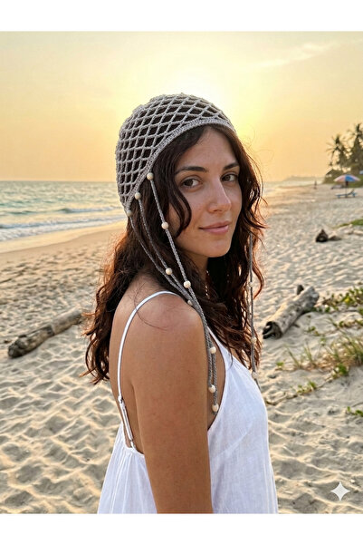 NOİR & GOLD Boncuklu Bohem Saç Filesi & Bandana
